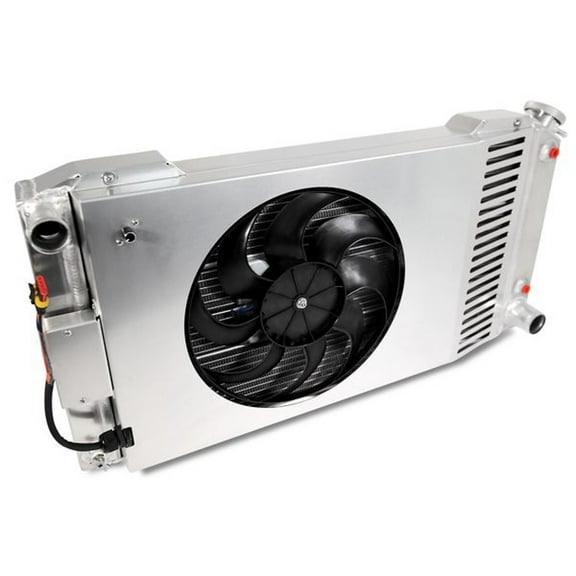 Radiator, Slim-Fit Direct Fit Series, 32-7/64 in W x 16-51/64 in H x 4 in D, Single Pass, Driver Side Inlet, Passenger Fits select: 1988-2002 CHEVROLET S TRUCK, 1988-2002 CHEVROLET BLAZER