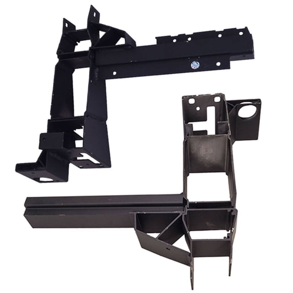 Radiator Support Bracket Set - Front Left and Right Pair - Black Plastic Construction