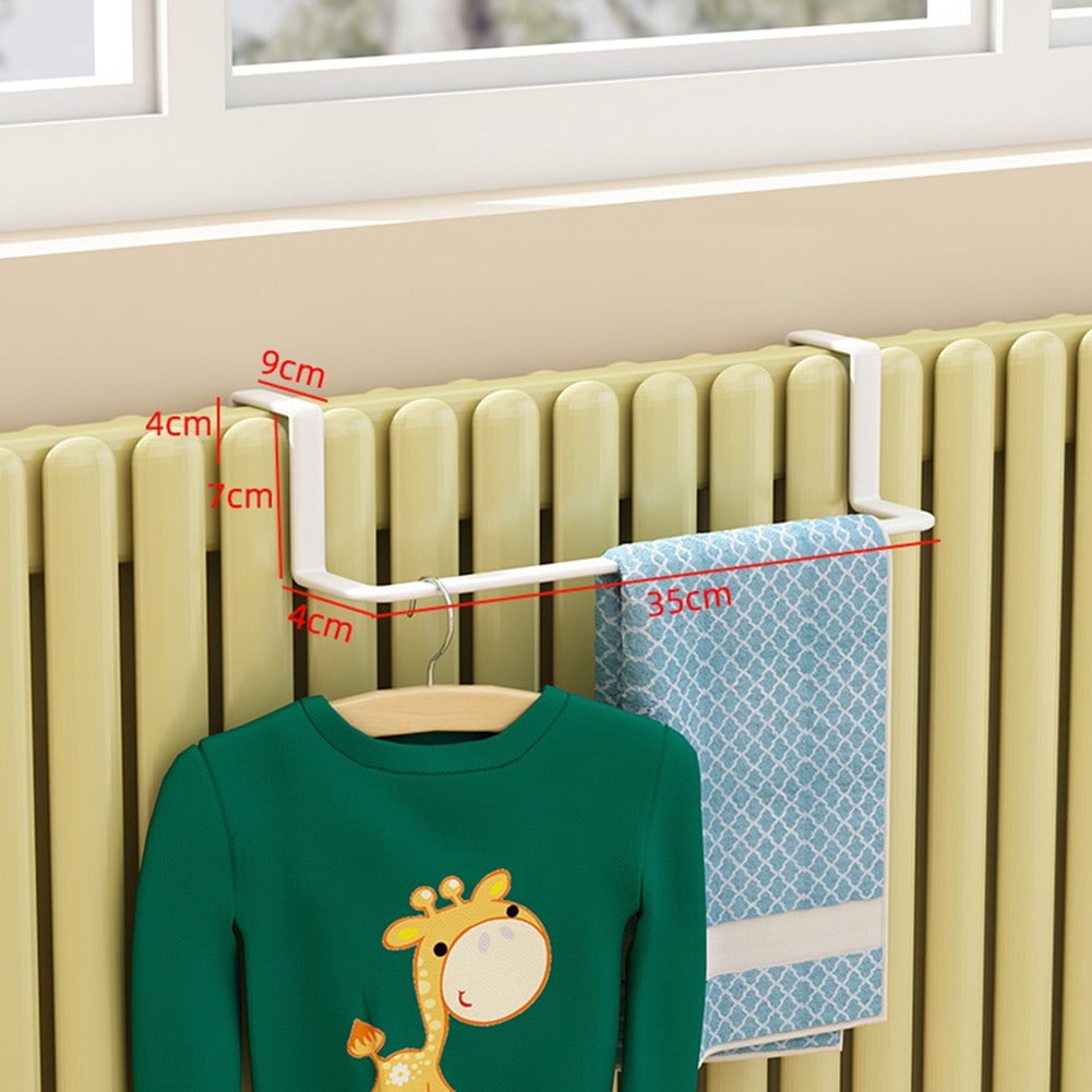 Radiator Towel Holder Heated Towel Rack Available in Two Sizes Easy to Attach White-Small ...