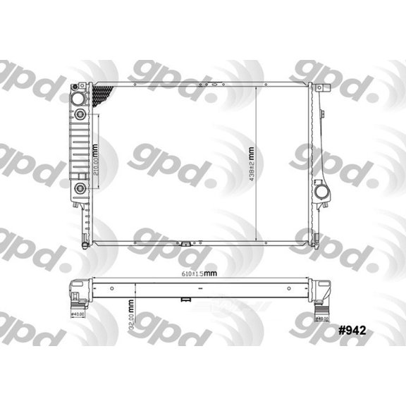 Radiator fits 89-93 BMW 535I