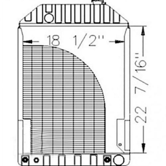 Radiator fits Ford 7810S 82980245