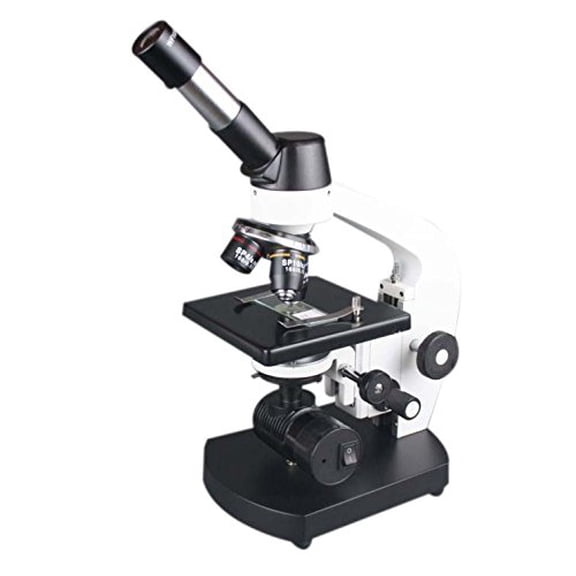 Radical 1000x High Power LED Cordless Microscope w SEMI Plan Objective Fine Focus Movable Condenser & Rechargeable Batteries Slides Included