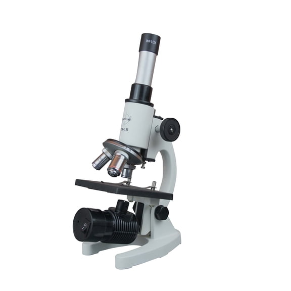 Radical 1000x Student School Biology Science Compound Microscope w LED Rechargeable Lamp Batteries Included and Slide Kit
