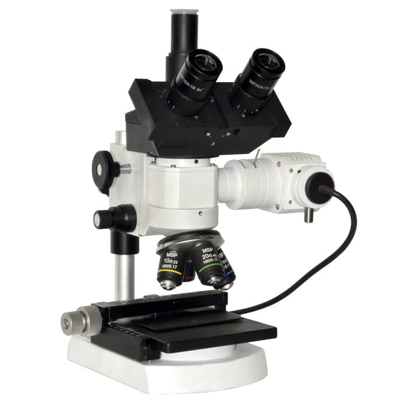Radical 1200x Trinocular Metallurgical Microscope with XY Mechanical Stage & Reflected LED Illumination | Industrial Material Inspection Microscope for Metallurgy, QC, Surface & Research Analysis