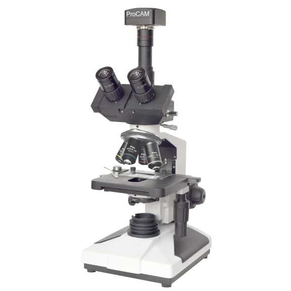 Radical 2500 Trinocular Professional Pathology /Hematology Microscope  PLAN Optics + 5 MP USB Camera + Battery Backup