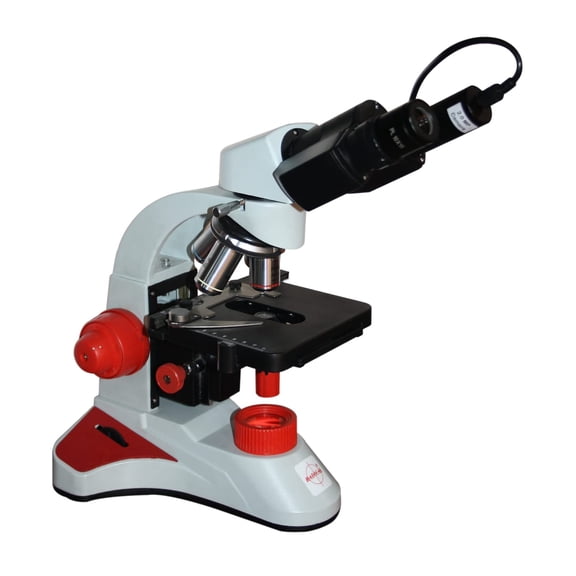 Radical 2500x Binocular Medical Clinical Laboratory Microscope & 5Mp Camera w Infinity Plan Optics, Sidentopf Ergo Head LED & Battery Backup