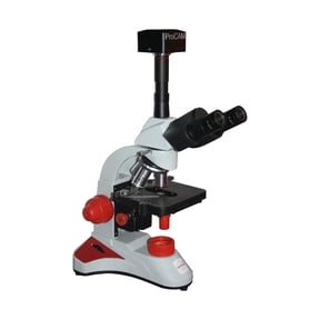 Radical 2500x ResearchTrinocular Medical Clinical Laboratory Microscope & 10Mp USB 3.0 Camera w Infinity Plan Optics, Sidentopf Ergo Head LED & Battery Backup