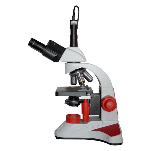 Radical 2500x Trinocular Medical Clinical Laboratory Microscope & 5Mp Camera w Infinity Plan Optics, Sidentopf Ergo Head LED & Battery Backup