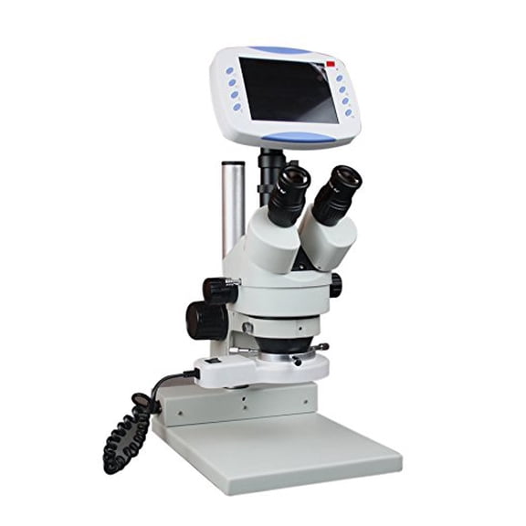 Radical 3-45x Zoom 200mm WD Stereo Digital Inspection Welding Microscope Hair Transplant w 6" LCD Screen 1GB SD Card Built in Camera