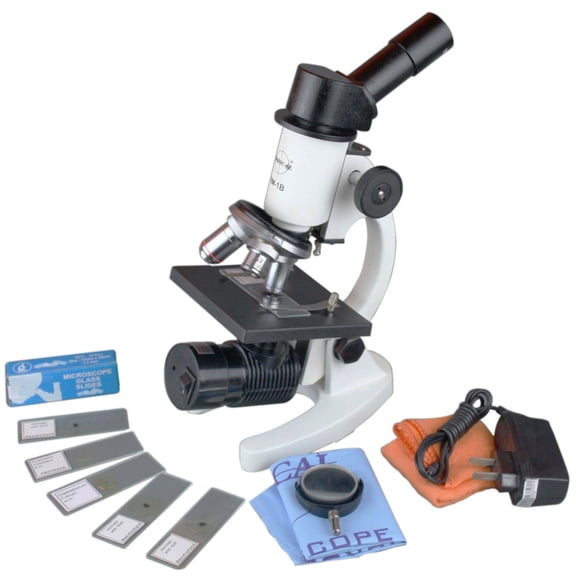 Radical 40-1000x High Power Student Compound Biology School Lab LED Cordless Microscope