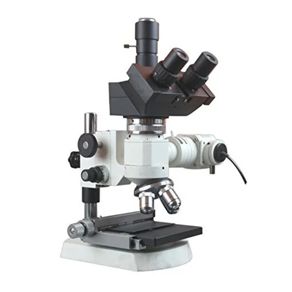 Radical 600x Trinocular Metallurgical Reflected LED Light Material Science Microscope w Polarizer