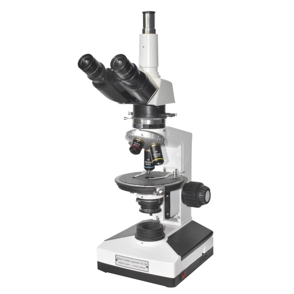 Radical Advanced Professional Polarizing Microscope w Centrable Nosepiece & Rotary Stage, Full Quater 1-4Lambda Compensator Plates, Bertrand Lens LED Light & 5Mp USB PC Camera