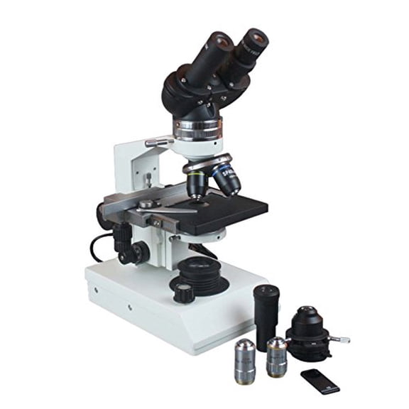 Radical Binocular Medical Biology Bacteria Semen Analysis Phase Contrast and Polarizing Microscope LED w Battery Backup