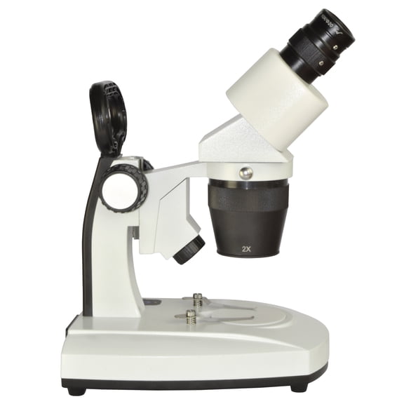 Radical Binocular Stereo Microscope 20x80x with Dual LED Illumination, 2x4x Objective, Widefield Eyepieces & Carry Handle Stand