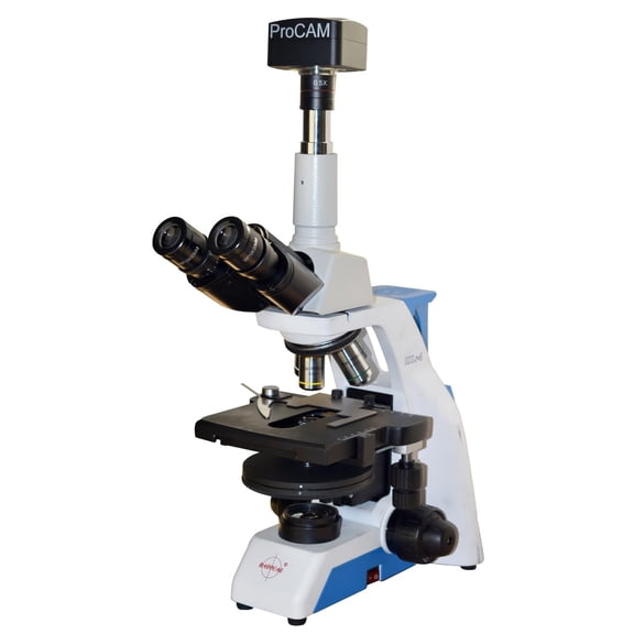 Radical Brightfiled Phase Contrast Microscope w Turret Universal Condenser Infinity Plan Objectives 100-2000x Magnification W 5 Megapixel PC Camera