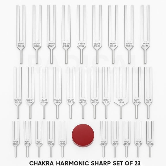 Radical 🌟 Chakra, Harmonic & Sharp (Chakra Minor) Unweighted Tuning Forks – Sound Healing & Meditation w Activator Pouch