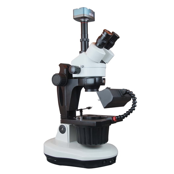 Radical Gem Testing Gemology Darkfield 7-90x Zoom Stereo LED Microscope with Darkfield and 3Mpix Quality Camera