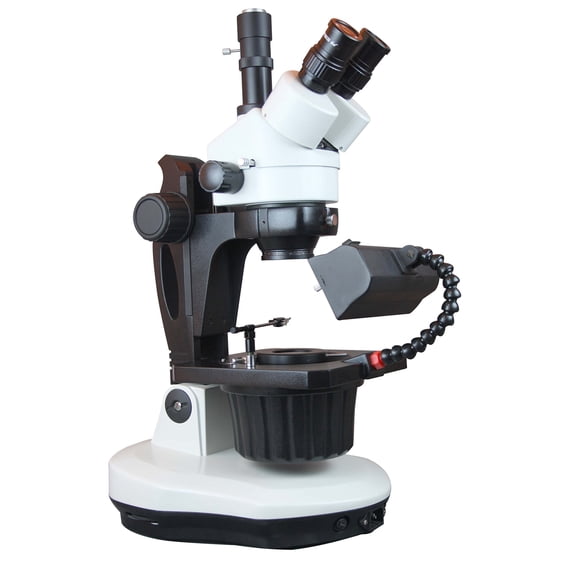 Radical Gem Testing Gemology Darkfield 7-90x Zoom Stereo LED Microscope with Darkfield and Camera Port