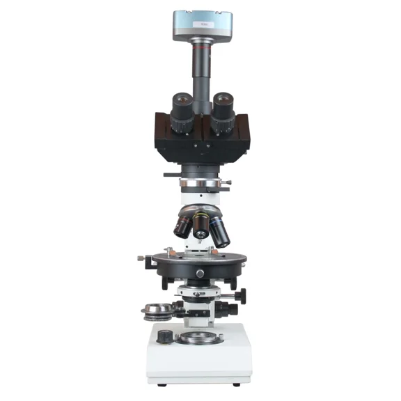 Radical Geology Mineralogy Polarizing Microscope 5 MP Camera, λ Plates, Centerable Stage