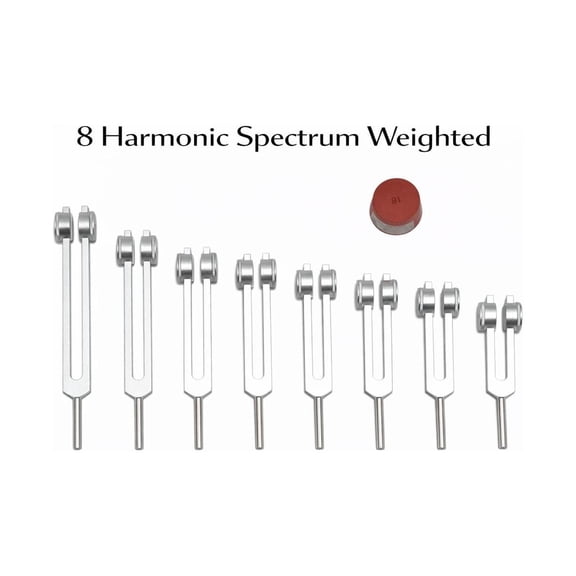 Radical 🎶 Harmonic Spectrum Tuning Forks – Weighted 8-Piece Full Octave Set | Therapy