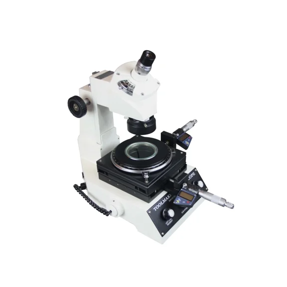 Radical Industrial Toolmaker 2D & Angle Measuring Microscope w 1 m LC inch/mm Digital Micrometer & LED Illumination