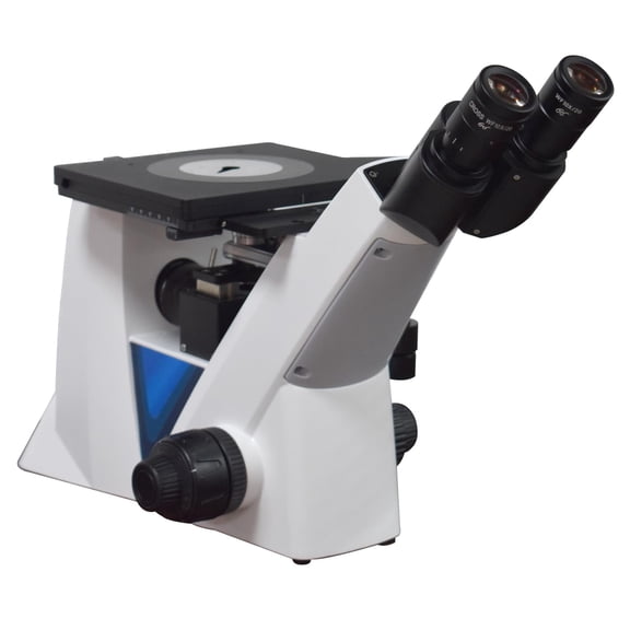 Radical Inverted Metallurgical Reflected Light Material Science Grain Size Microscope wInifinity Opyical Sysytem for Steel, Alloys, Aluminum, Iron w LED & 2000x Magnification & Camera Port