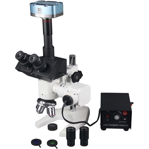 Radical Metallurgical Reflected LED Light Material Science Trinocular Microscope 1200x Magnification & 5 Mp Camera Measuring Software