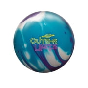 Radical Outer Limits Solid Bowling Ball - White/Blue/Purple 16lbs