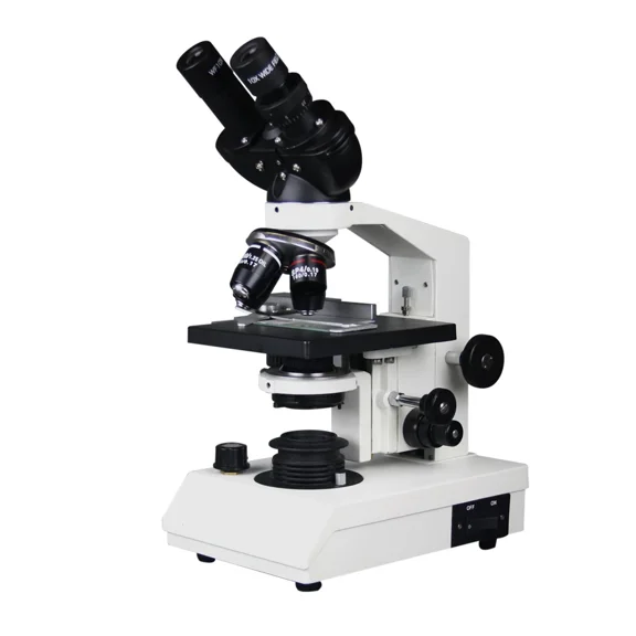Radical Professional 2000× Binocular Medical Microscope with Coarse & Fine Focus, Abbe Condenser, 3D Stage & S Plan Optics