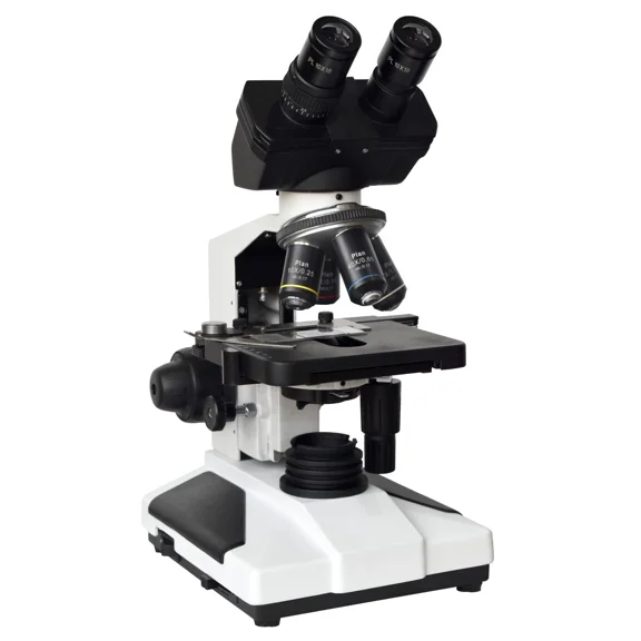 Radical Professional 2500 Compound Microscope (LED + Battery Backup) for Lab & Clinic w PLAN Objectives