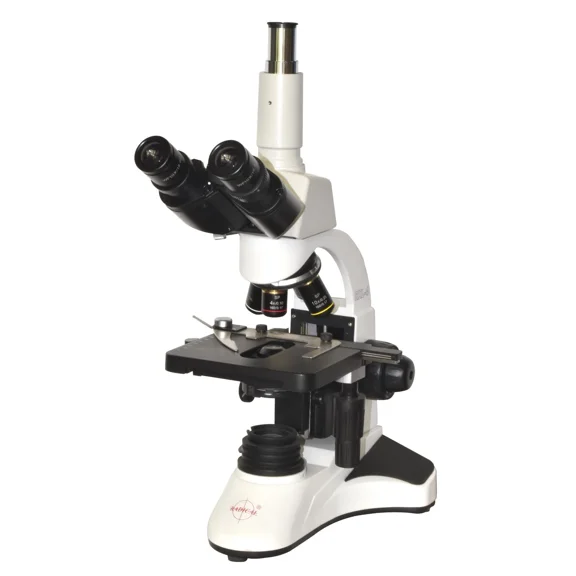 Radical Professional Trinocular Live Blood Analysis Darkfield LED Microscope with Camera Port, Plan 100× Iris Oil Objective & Darkfield Condenser