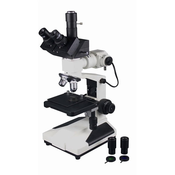 Radical Reflected Light Material Science Metallurgical Microscope w 800x Magnification, LED Light & Camera Port