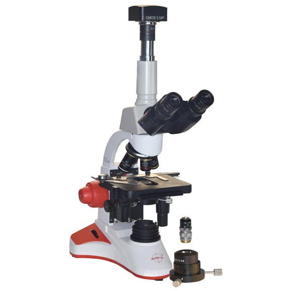 Radical Routine Darkfield Microscope for Live Blood Analysis w 2500x Max Magnification, 3W LED, DF & BF Condenser, 100x Iris & 5Mega Pixel Camera