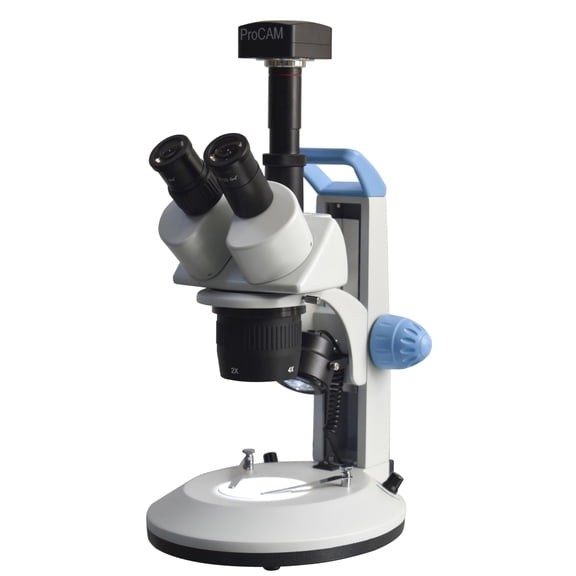 Radical Super Long Working 165mm/7inch Distance Trinocular Stereo Microscope 10x-20X-40X Magnification with Top & Bottom LED Lights & 5 MegaPixel USB PC Camera