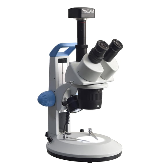 Radical Super Widefield Long Working Distance Trinocular Stereo Microscope 20X-40X Magnification with Top & Bottom LED Lights & 5 MegaPixel USB PC Camera
