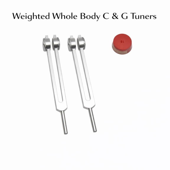 Radical. WEIGHTED Whole Body C & G Tuning Forks Perfect Fifth | 256 Hz & 384 Hz