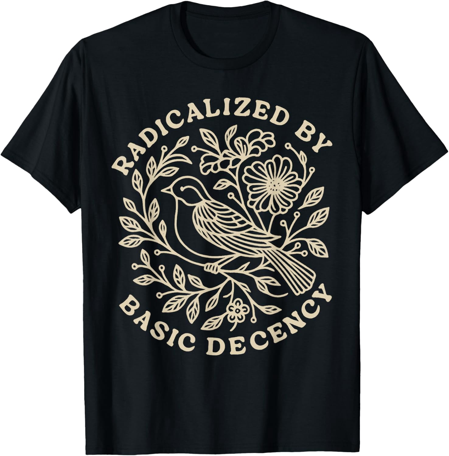 Decency Radicalized By Basic Decency Women Floral T-Shirt - Walmart.com