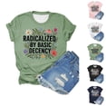 thumbnail image 1 of Radicalized by Basic Decency Graphic Tees for Women 2026 Summer Casual Short Sleeve Crewneck T Shirts, 1 of 3