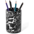 thumbnail image 1 of Radicaln Black Marble Stationary Holder 4" – Pencil Stand for Desk, Makeup Brush Holder, Toothbrush Organizer, Office Supplies Caddy, Minimalist Décor, 1 of 6