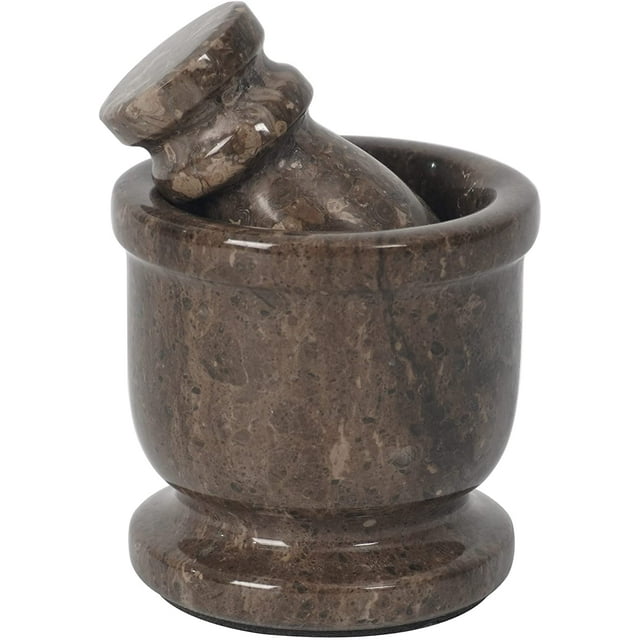 Radicaln Grey Oceanic Mortar and Pestle Set Palm Size 2.5" Portable