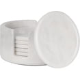 thumbnail image 1 of Radicaln White Marble Drink Coasters with Holder – 3.5" Round Handmade Coasters Set of 6 for Kitchen Table, Coffee Table, Bar, Home and Office Décor, 1 of 6