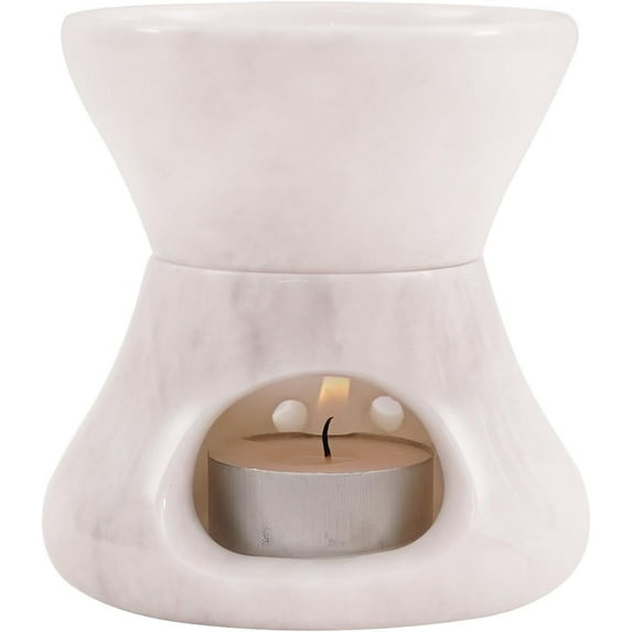 Radicaln White Marble Butter Warmer 4" – Ideal Handmade Butter Dish, Food Warmers For parties Fondue Set For Kitchen Chocolate Melting & Food Warming