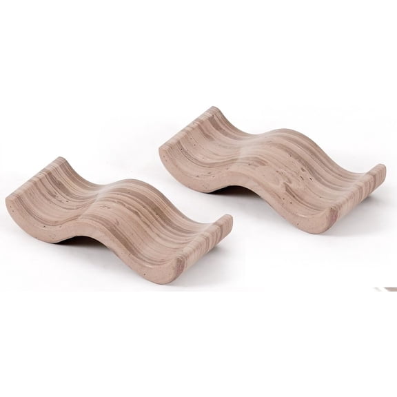 Radicaln Marble Chopstick Holder Set of 2 for Table Handmade Natural Brown Chopstick Organizer, Chopstick Rests, Chopsticks Holders for Cooking Chopsticks, Dining Table Chop sticks Rest Set