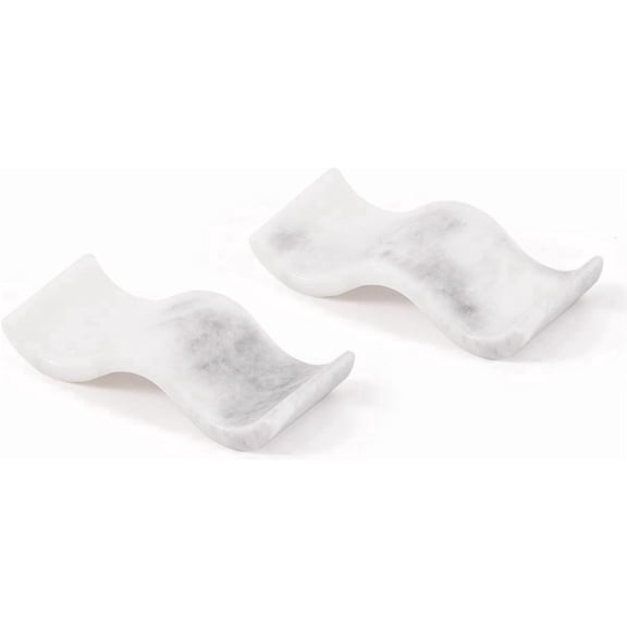 Radicaln Marble Chopstick Holder Set of 2 for Table Handmade White Chopstick Organizer, Chop sticks Rests for Cooking Chopsticks & Dining Table, Chopsticks Holder & Kitchen Utensil Rest