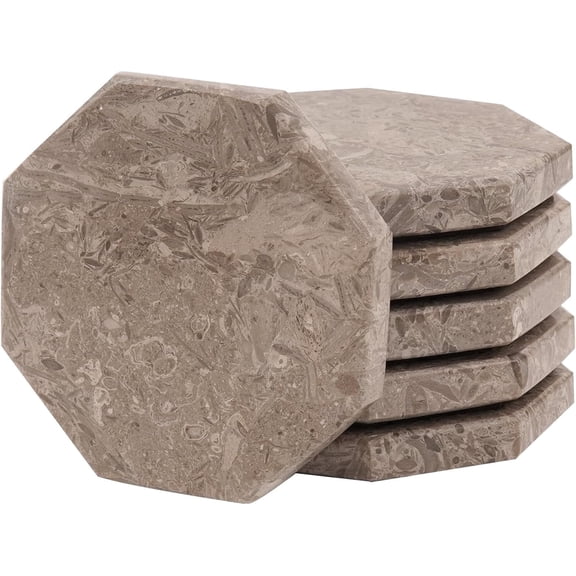 Radicaln Marble Coasters Set of 6 Handmade 3.5 inch Oceanic Coasters for Drinks, Stylish Star Coaster Set for Drinking, Ideal Coaster Set for Dining and Coffee Tables