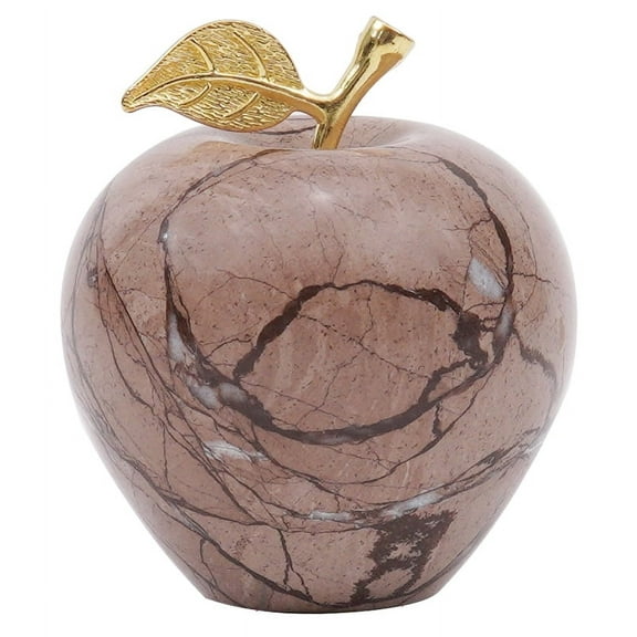 Radicaln Marinara Marble Apple Paperweight 3" – Handmade Stone Desk Decor Figurine for Shelf Styling, Office Table Accent, Teacher Gift & Home Decoration