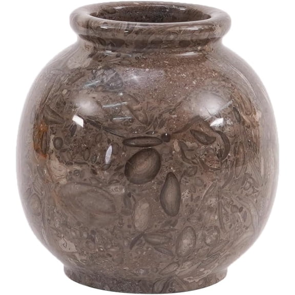 Radicaln Marble Flower Vase 5 Inch Handmade Oceanic Small Decorative Vases for Fresh Flowers & Pampas Grass - Centerpieces for Table, Modern Farmhouse, Living Room, Home, Kitchen & Bathroom Decor