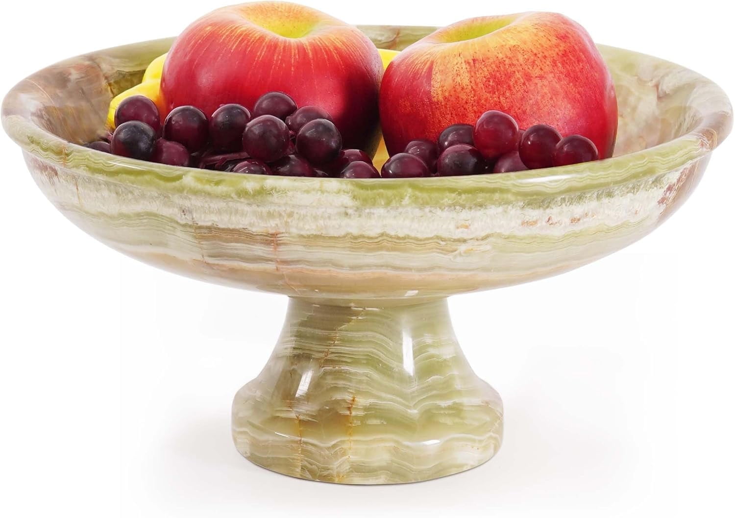 Radicaln Green Marble Fruit Bowl 10" | Handmade Natural Stone ...