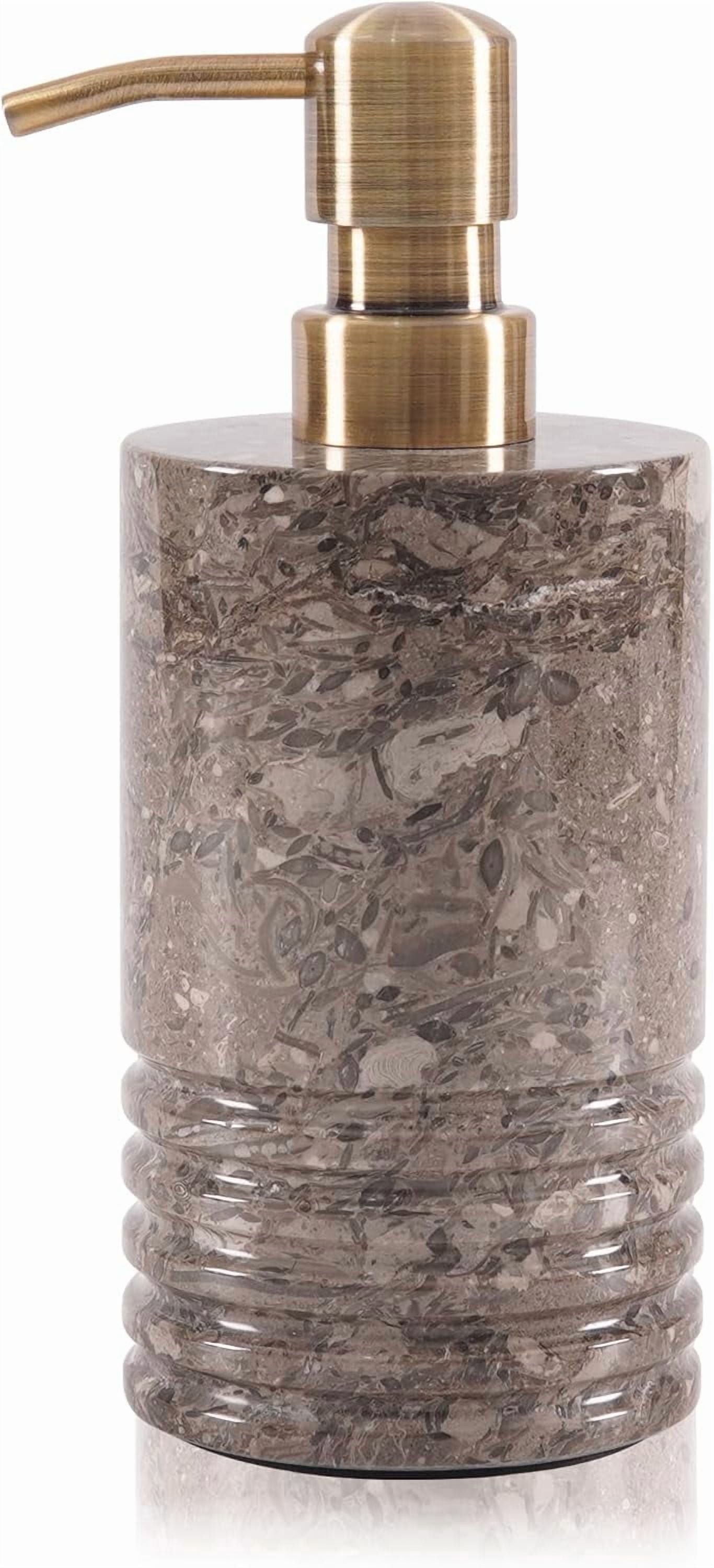 Radicaln Marble Soap Dispenser 7.5 inch Oceanic Hand Soap, Lotion, Foaming Shampoo & Sanitizer Container for Bathroom Countertop Decor - Liquid Dish Soap Dispenser for Kitchen Sink