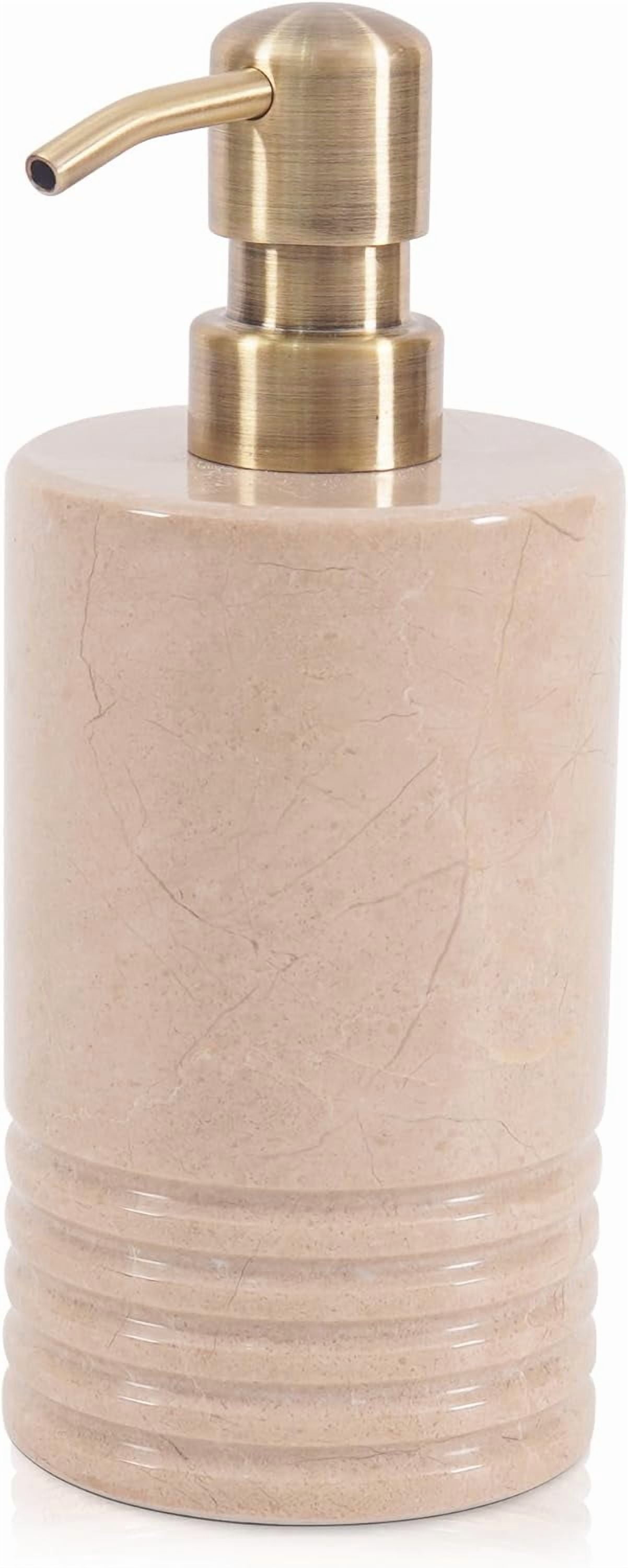 Radicaln Marble Liquid Soap Dispenser 7.5" inches Verona Handmade Hand Soap Dispenser for Kitchen Decor - Dish Soap, Soap Dispenser & Hand Pump - Bathroom Soap Dispenser Set